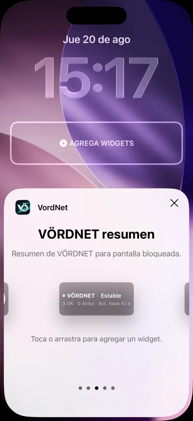 Pantalla bloqueada — VÖRDNET